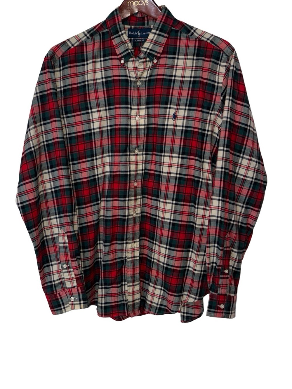 Ralph Lauren Men’s XL tartan/plaid Classic Fit Collared Button-up Old Money - Picture 3 of 5